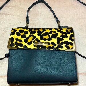 Crossbody Cheetah Briefcase Purse